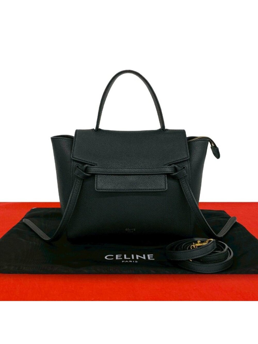 Celine Belt Bag Nano Leather 2-Way Mini Black